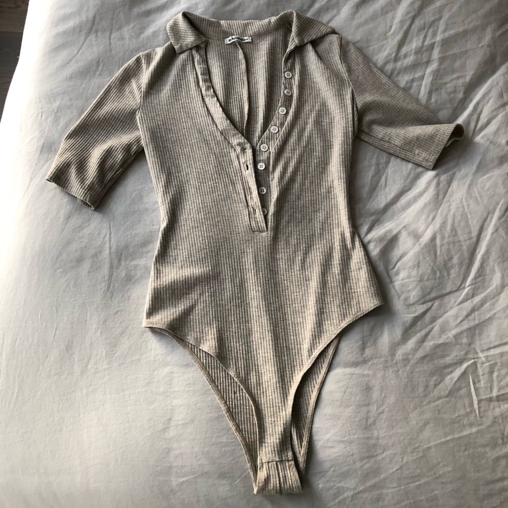 Reformation Rita Ribbed Bodysuit